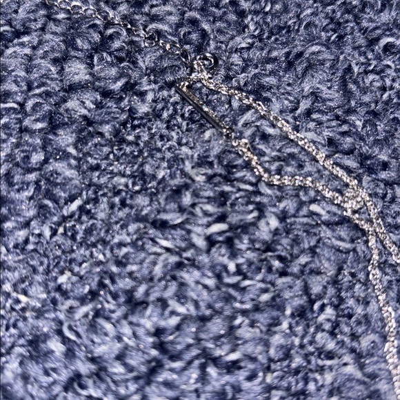 Kendra Scott Silver Necklace with Blue 'Y' Pendant - Picture 2 of 4